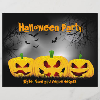 Folheto de festas de Halloween