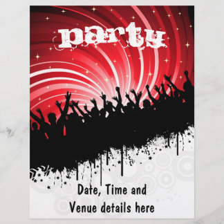 Folheto de festas Grunge