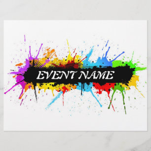 Folheto de festas Grunge