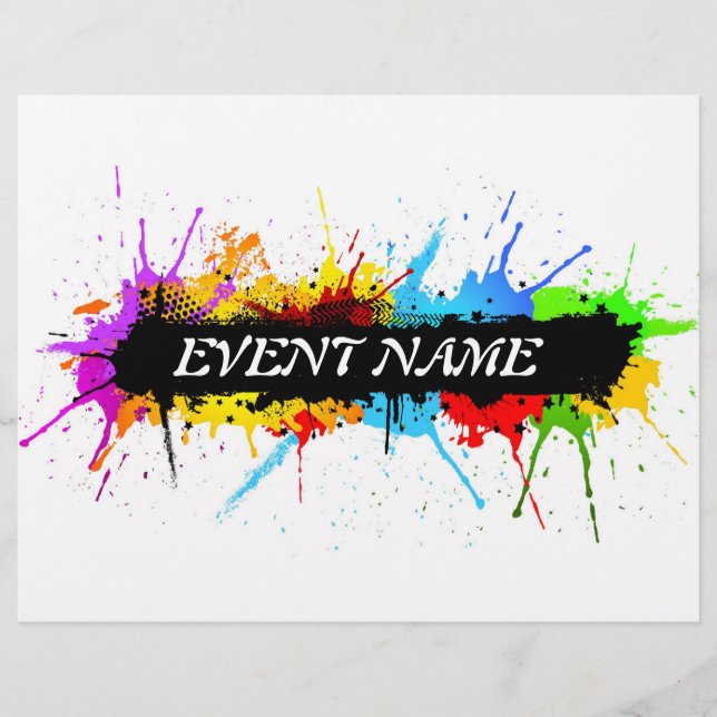 Folheto de festas Grunge (Frente)