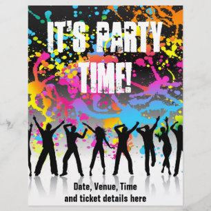 Folheto de festas Grunge