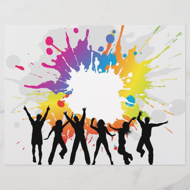 Folheto de festas Grunge (Frente)