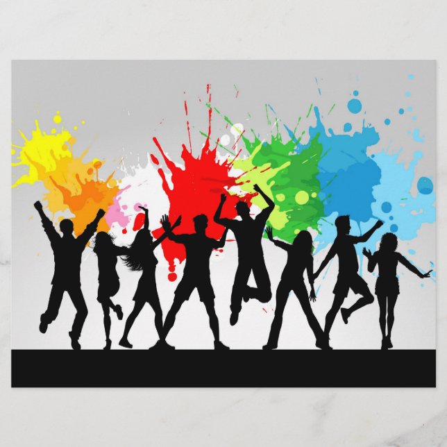 Folheto de festas Grunge (Frente)