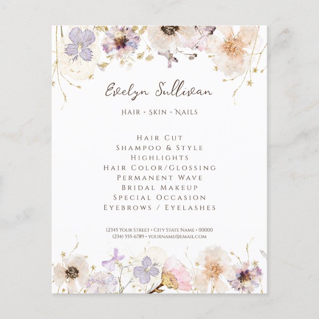 folheto de flores secas (Frente)