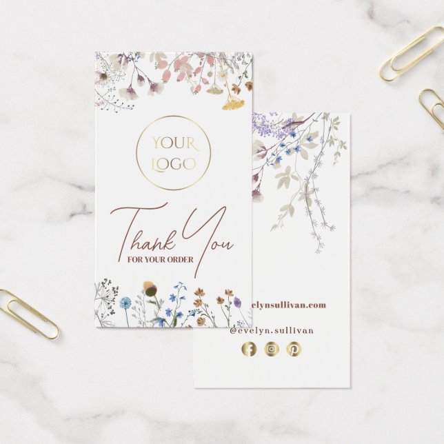 Folheto de flores silvestres (Escritótio)