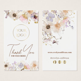 Folheto de flores silvestres secas