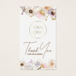 Folheto de flores silvestres secas