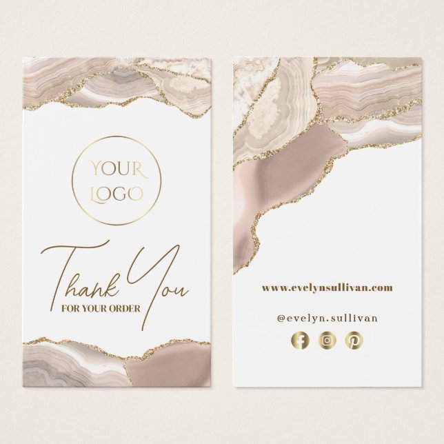 Folheto de folheto de ouro de marfim (Frente & Verso)