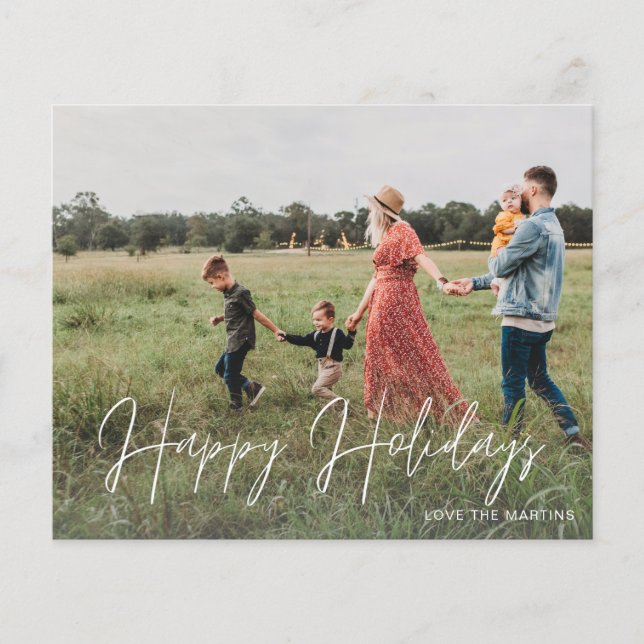 Folheto de Foto 2 do Script Moderno de Feriados Fe (Frente)