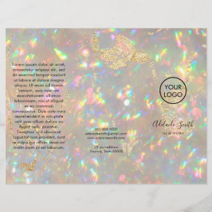 folheto de foto de opala brilhante