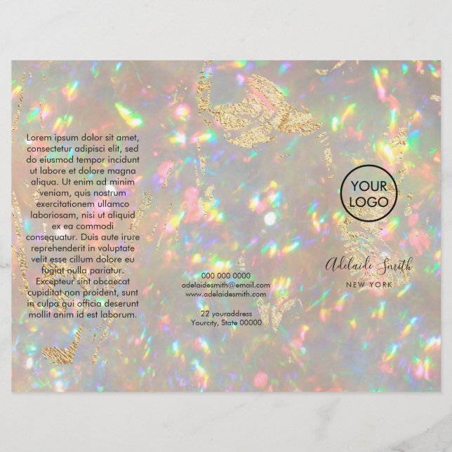 folheto de foto de opala brilhante (Frente)