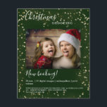 Folheto de fotos das Luzes de Natal específico do<br><div class="desc">Folheto de fotos das Luzes de Natal específico do cliente, verde. Basta editar seu produto carregando sua foto e digitando seu texto. Você pode selecionar a fonte, a cor e a posição individualmente por "mais personalização".</div>