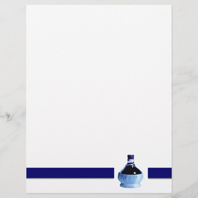 Folheto de Frasco de Vinho Azul (Frente)