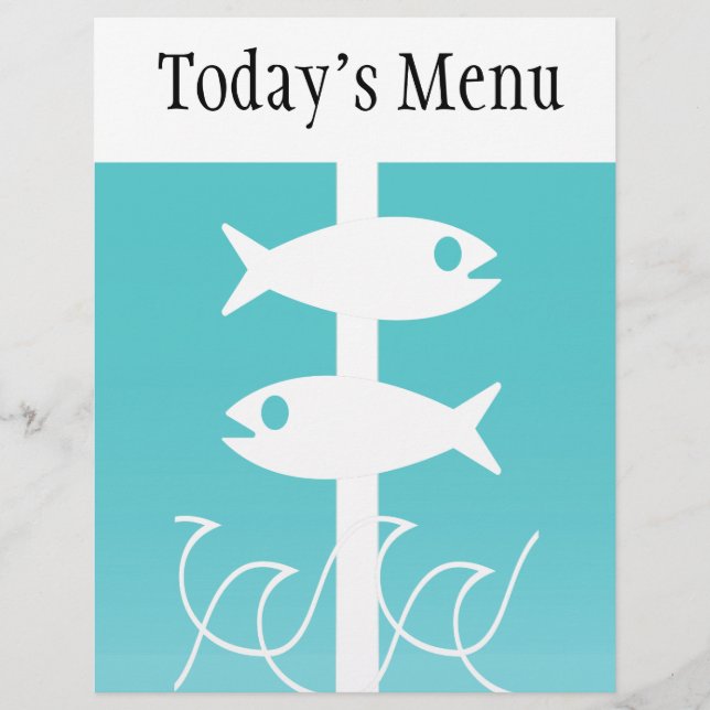 Folheto de frutos do mar de dupla face (Frente)