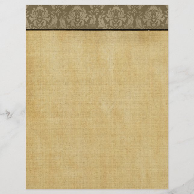 Folheto de Fundo do Papel de Borda Vintage Damask (Frente)