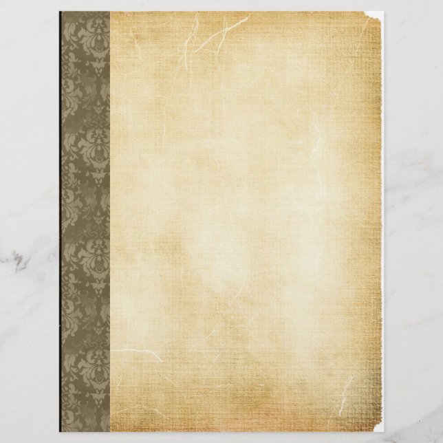Folheto de Fundo do Papel de Borda Vintage Damask (Frente)