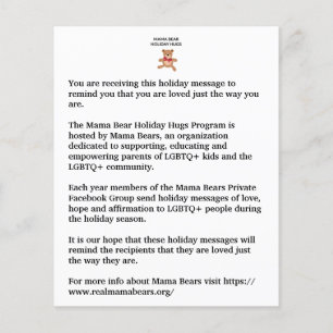 Folheto de Hugs Feriados