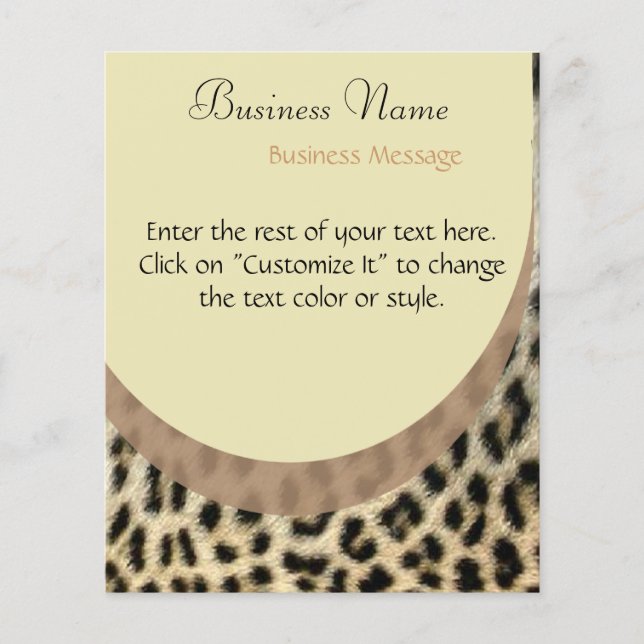 Folheto de Impressão Leopardo (Frente)