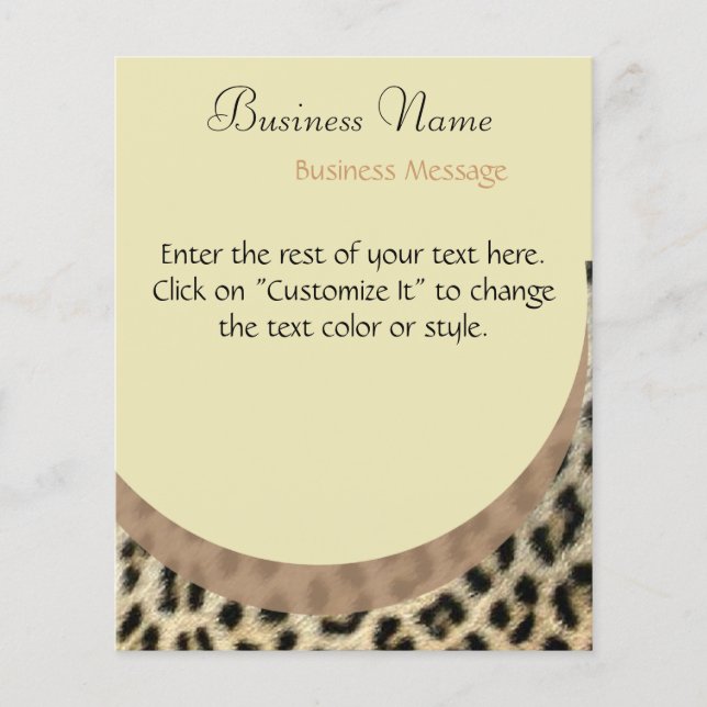 Folheto de Impressão Leopardo (Frente)