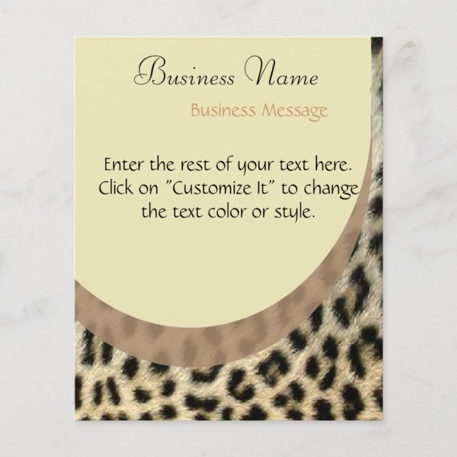 Folheto de Impressão Leopardo (Frente)