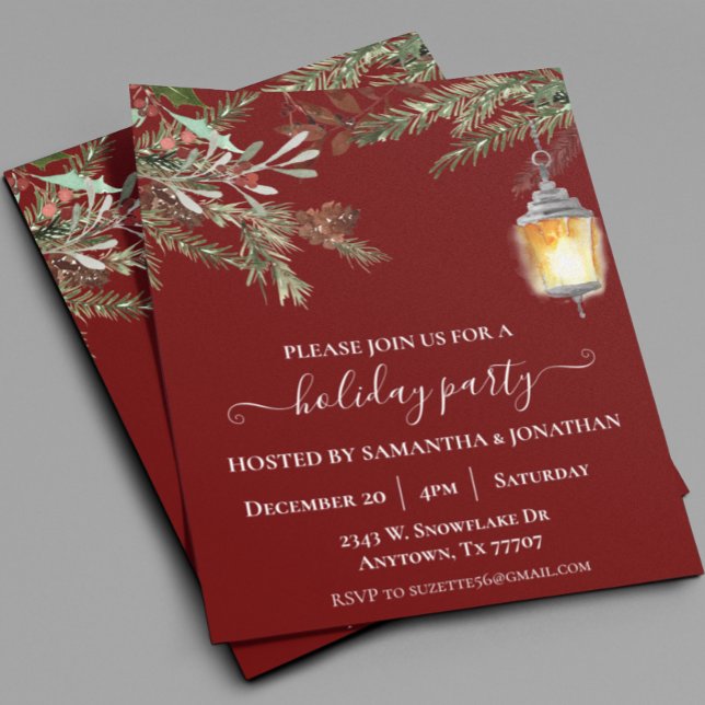 Folheto de inverno do Pinho de inverno do Feriado (Criador carregado)