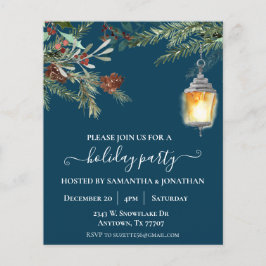 Folheto de inverno do Pinho de inverno do Feriado