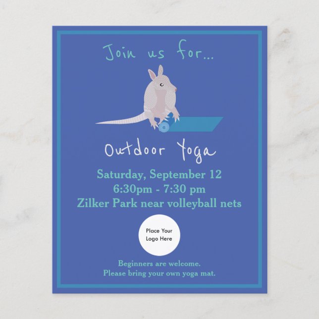 Folheto de Ioga Externo Personalizável (Frente)