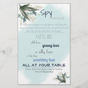 Folheto de Jogo de Casamento de Spy Bridal
