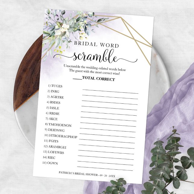 Folheto de Jogo de Palavra Geométrica Bridal Green (Criador carregado)