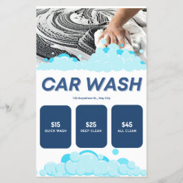 Folheto de Lavagem de Automóveis