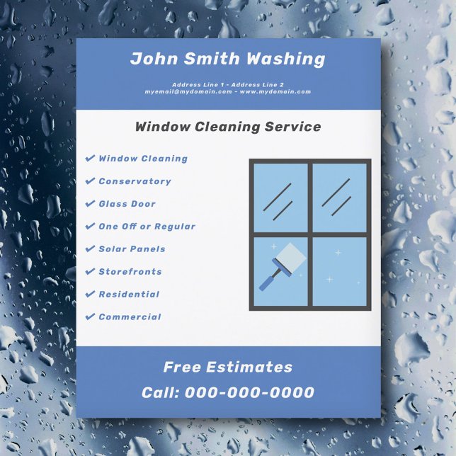 Folheto de limpeza da janela (Window Cleaning Flyer)