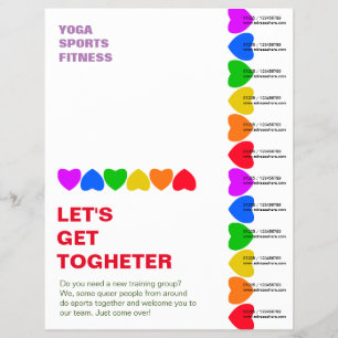 Folheto de Linha do Coração do Orgulho Arco-Íris