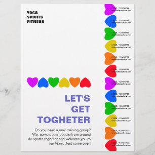 Folheto de Linha do Coração do Orgulho Arco-Íris