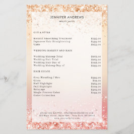 Folheto de Lista de Preços de Salão de Cabelo Mode