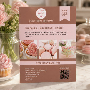 Folheto de Logotipo Personalizado da Bakery