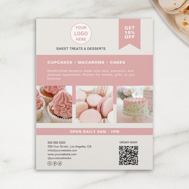 Folheto de Logotipo Personalizado da Bakery (Bakery Custom Logo Flyer)