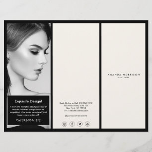Folheto de luxo minimalista Black/Ivory