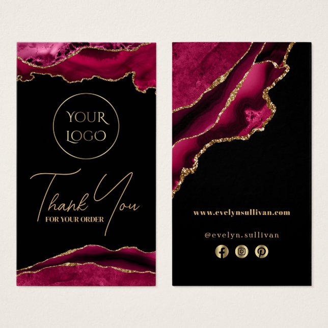 Folheto de Magenta e de Agato de Ouro (Frente & Verso)