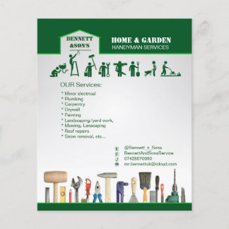 Folheto de manutenção de mão e de casa