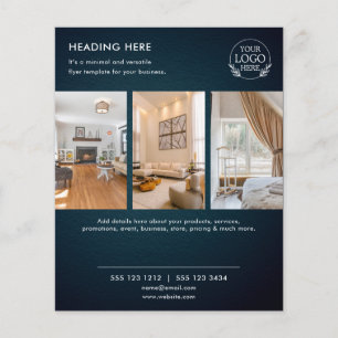 Folheto de Marketing de negócios minimalista   Log