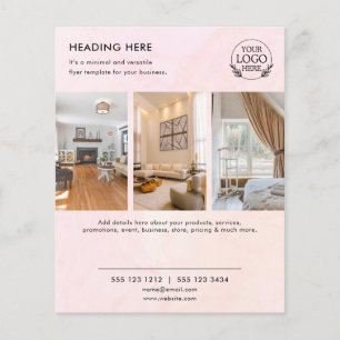 Folheto de Marketing de negócios minimalista   Log