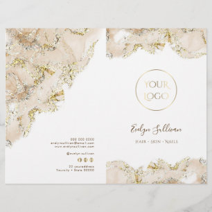 Folheto de menu de design de marcação Beige