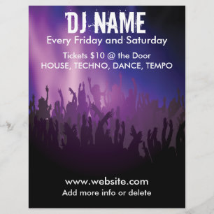Folheto de Música Crowd do DJ Concert