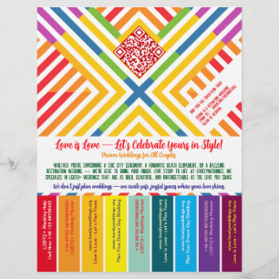 folheto de organizador de casamento LGBTQ+