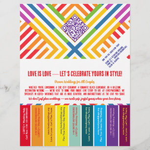 folheto de organizador de casamento LGBTQ+