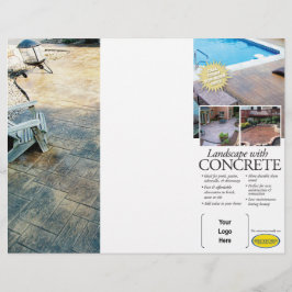Folheto de Paisagem Concreta para Brickform