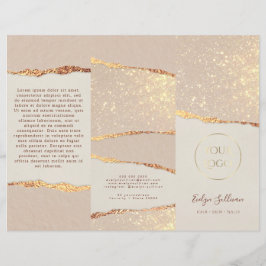 Folheto de papel rasgado pelo ximmer Dourado