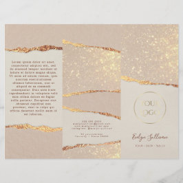 Folheto de papel rasgado pelo ximmer Dourado