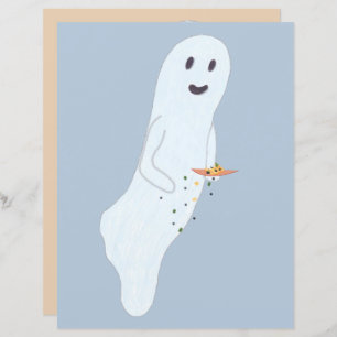 Folheto de Papelão do Fantasma de Halloween