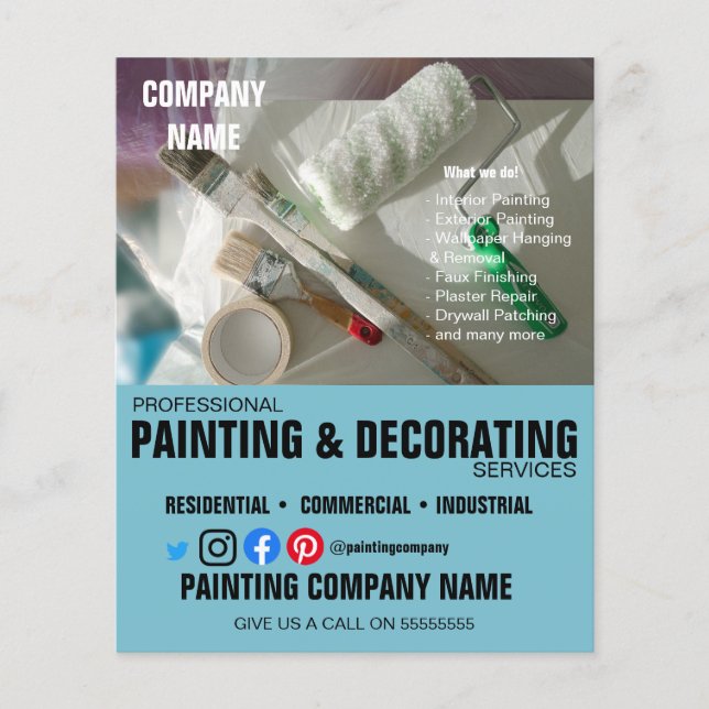 folheto de PINTURA & DECORAÇÃO (Frente)